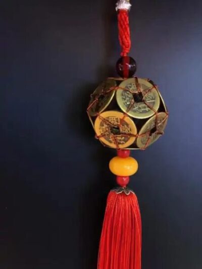 Chinese Copper Coin Ball Hanging Ornament auto draft